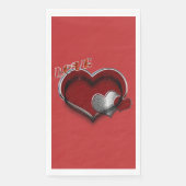 Heart Magic Red Paper Napkin Gasttuch Serviette (Vorderseite)