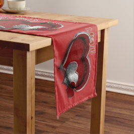 Heart Magic Red Table Runner Haushaltswäsche Großer Tischläufer
