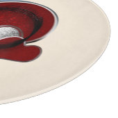 Heart Magic Round Beige Glass Cutting Board 30,4 c Schneidebrett (Ecke)