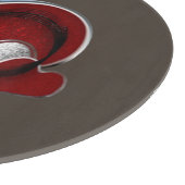 Heart Magic Round Brown Glass Cutting Board 30,4 c Schneidebrett (Ecke)