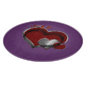 Heart Magic Round Lila Glass Cutting Board 30.4 Schneidebrett (Ecke)