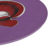 Heart Magic Round Lila Glass Cutting Board 30.4 Schneidebrett (Ecke)