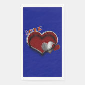 Heart Magic Royal Blue Paper Napkin Guest Towel Serviette (Vorderseite)