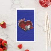 Heart Magic Royal Blue Paper Napkin Guest Towel Serviette (Beispiel)