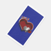 Heart Magic Royal Blue Paper Napkin Guest Towel Serviette (Ecke)