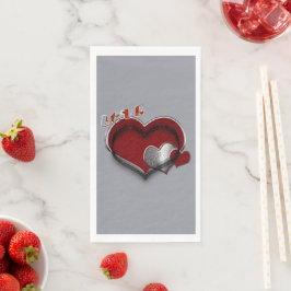 Heart Magic Silver Gray Paper Napkin Gast Handtuch Serviette