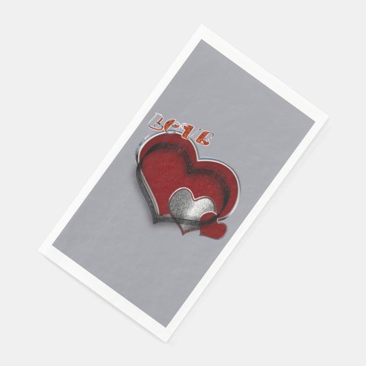 Heart Magic Silver Gray Paper Napkin Gast Handtuch Serviette (Ecke)