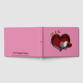 Heart Magic Wedding Gästebuch Rosa Hintergrund