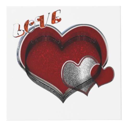 Heart Magic White Foto Cube Würfel (Vorderseite)