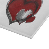 Heart Magic White Glass Cutting Board 27,9x20,3cm Schneidebrett (Ecke)