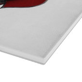 Heart Magic White Glass Cutting Board 38,1x27,9cm Schneidebrett (Ecke)