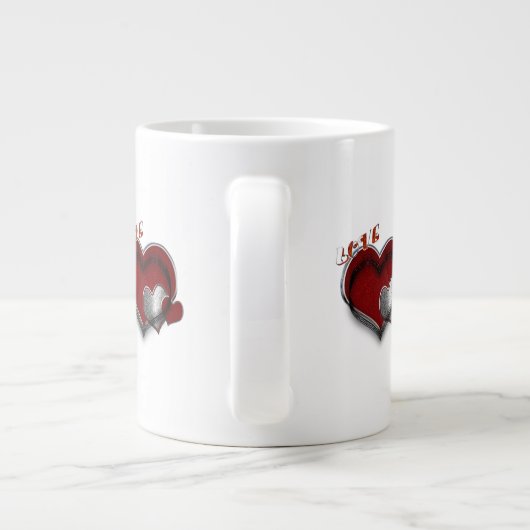 Heart Magic White Jumbo Tasse (Rückseite)