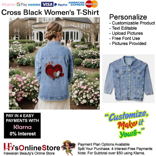 Heart Magic Women's Denim Jean Jacket Erwachsene 2 Jeansjacke