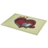 Heart Magic Yellow Glass Cutting Board 38,1x27,9cm Schneidebrett (Ecke)