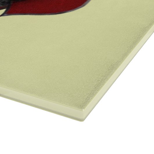 Heart Magic Yellow Glass Cutting Board 38,1x27,9cm Schneidebrett (Ecke)