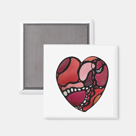 Heart Magnet (Vorderseite/Rückseite)