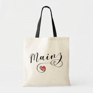 Heart Mainz Flag, I Liebe Mainz, Meenz Tote Bag Tragetasche