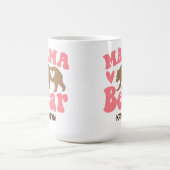 Heart Mama Bear Retro Niedlich Funny Mama Gift Kaffeetasse (Mittel)