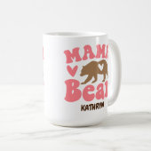 Heart Mama Bear Retro Niedlich Funny Mama Gift Kaffeetasse (VorderseiteRechts)