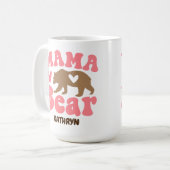 Heart Mama Bear Retro Niedlich Funny Mama Gift Kaffeetasse (Vorderseite Links)