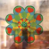 Heart Mandala Fensteraufkleber (Blatt 2)
