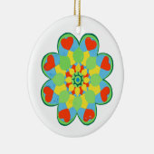 Heart Mandala Keramik Ornament (Rechts)
