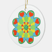 Heart Mandala Keramik Ornament (Links)