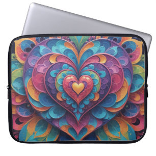 Heart Mandala Laptopschutzhülle