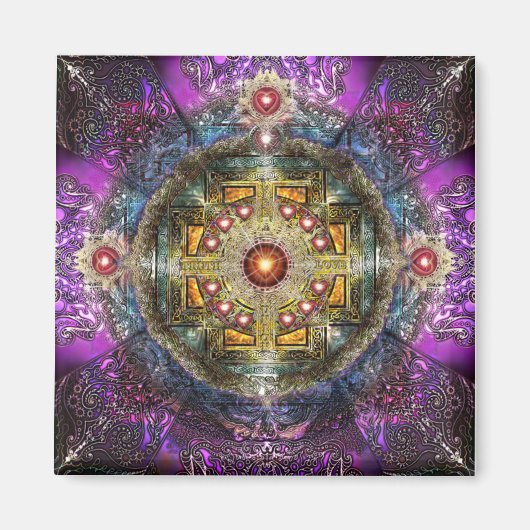 Heart Mandala Magnet (Vorne)