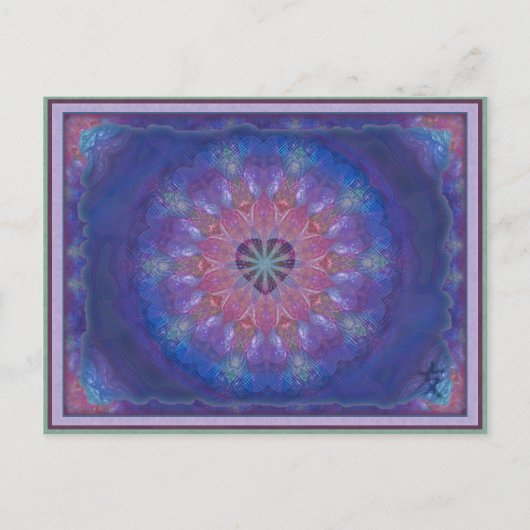 Heart Mandala Postkarte (Vorderseite)