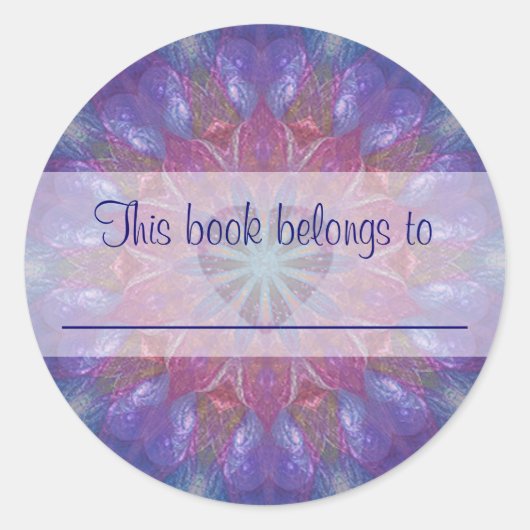 Heart Mandala Runder Aufkleber (Vorderseite)