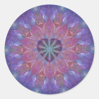 Heart Mandala Runder Aufkleber