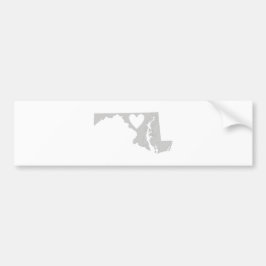 Heart Maryland Staat Silhouette Autoaufkleber