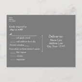 Heart Mason Jar & Babys Breath Rustic Wedding RSVP Einladungspostkarte (Rückseite)