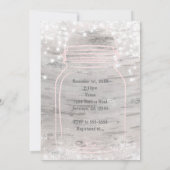 Heart Mason Jar & Lights Birch Brautparty Einladung (Rückseite)