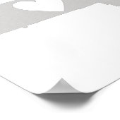 Heart Massachusetts Staat Silhouette Poster (Ecke)