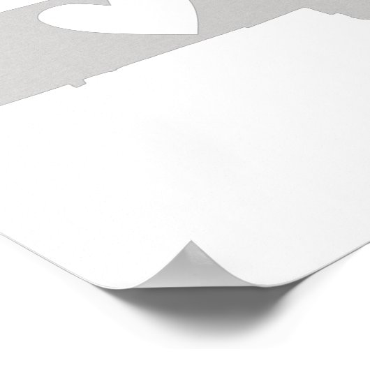 Heart Massachusetts Staat Silhouette Poster (Ecke)