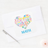 Heart Math Quadratischer Aufkleber (Umschlag)
