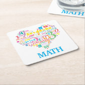 Heart Math Rechteckiger Pappuntersetzer (angewinkelt)