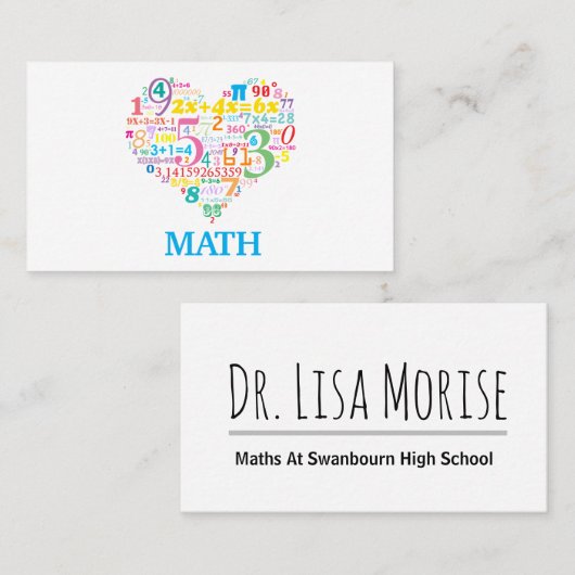 Heart Math Visitenkarte (Vorne/Hinten)