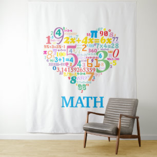 Heart Math Wandteppich