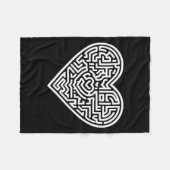 Heart Maze Valentine's Fleecedecke (Vorderseite (Horizontal))