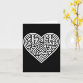 Heart Maze Valentine's Karte (Gelbe Blume)