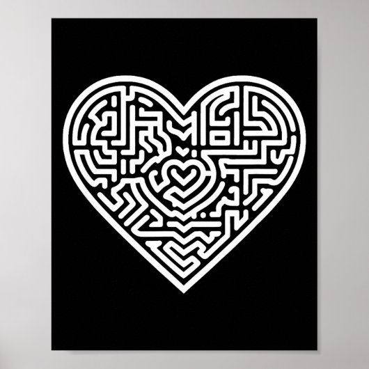 Heart Maze Valentine's  Poster (Vorne)