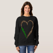 Heart Mental Health Awareness Green Ribbon Support Sweatshirt (Vorne ganz)