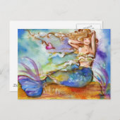 Heart Mermaid Postkarte (Vorne/Hinten)