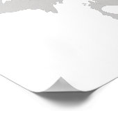 Heart Michigan Staat Silhouette Poster (Ecke)