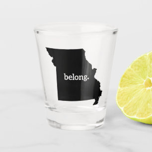 Heart Missouri Belong Staat Karte Schnapsglas
