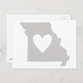 Heart Missouri Staat Silhouette Postkarte (Vorne/Hinten)