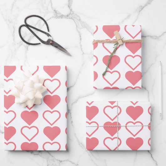 Heart Mix Geschenkpapier Set (Vorderseite)